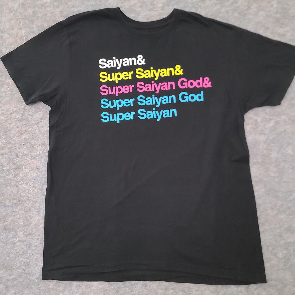 Dragon Ball Z Shirt Mens Extra Large Black Super Saiyan Anime